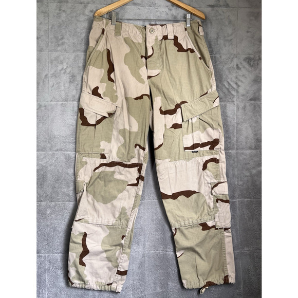 Tru Spec Pants Mens Medium Tan Tactical Camo Button Fly Military Utility Uniform - Picture 1 of 16